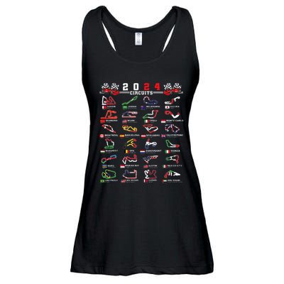 2024 Open Wheel Formula Racing World Circuits Race Tracks Gift Ladies Essential Flowy Tank