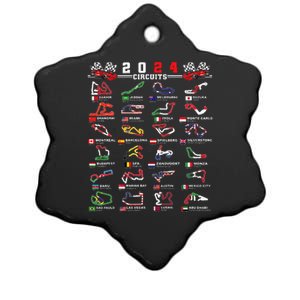 2024 Open Wheel Formula Racing World Circuits Race Tracks Gift Ceramic Star Ornament