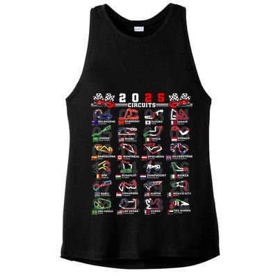 2025 Open Wheel Formula Racing World Circuits Race Tracks Ladies PosiCharge Tri-Blend Wicking Tank