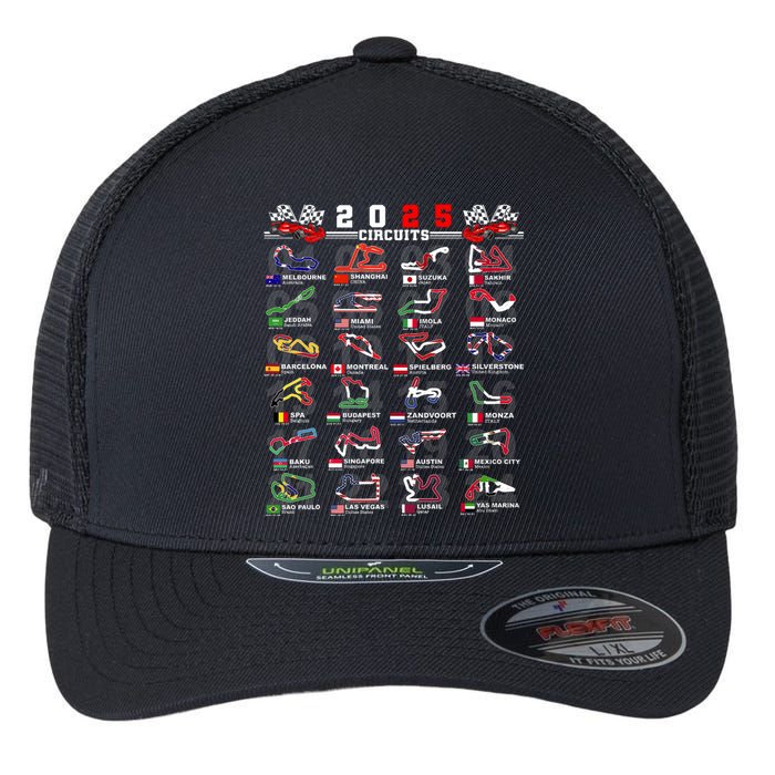 2025 Open Wheel Formula Racing World Circuits Race Tracks Flexfit Unipanel Trucker Cap