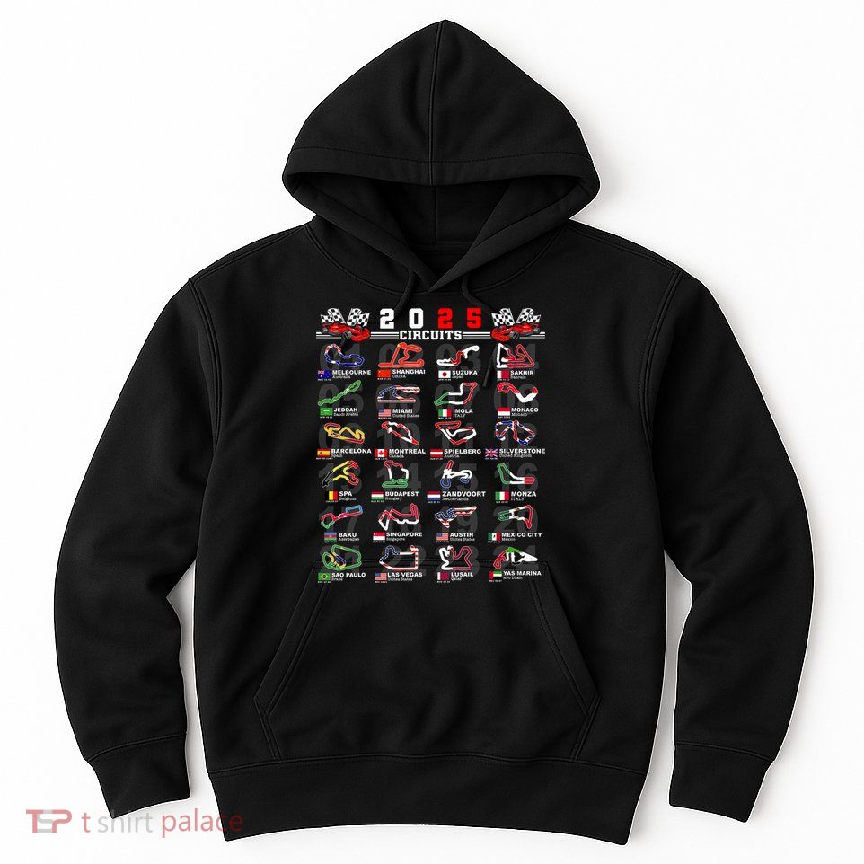 2025 Open Wheel Formula Racing World Circuits Race Tracks Hoodie