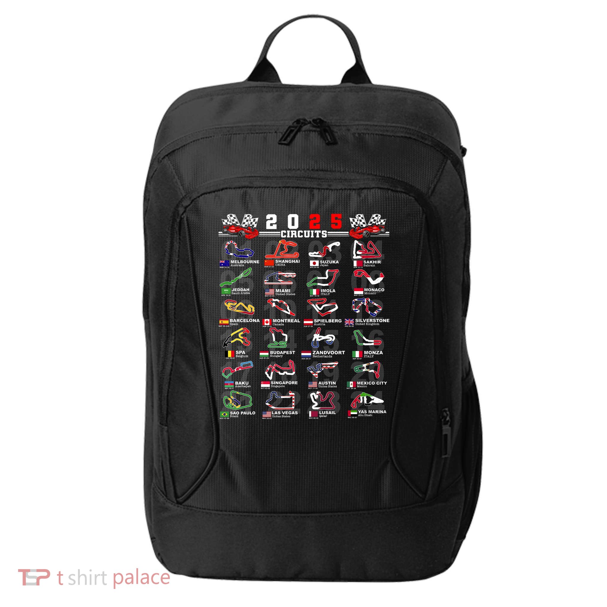 2025 Open Wheel Formula Racing World Circuits Race Tracks City Backpack