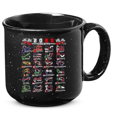 2025 Open Wheel Formula Racing World Circuits Race Tracks 15oz Campfire Ceramic Mug