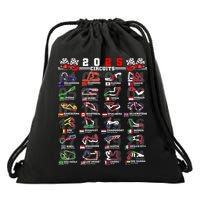 2025 Open Wheel Formula Racing World Circuits Race Tracks Drawstring Bag