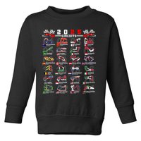 2025 Open Wheel Formula Racing World Circuits Race Tracks Toddler Sweatshirt