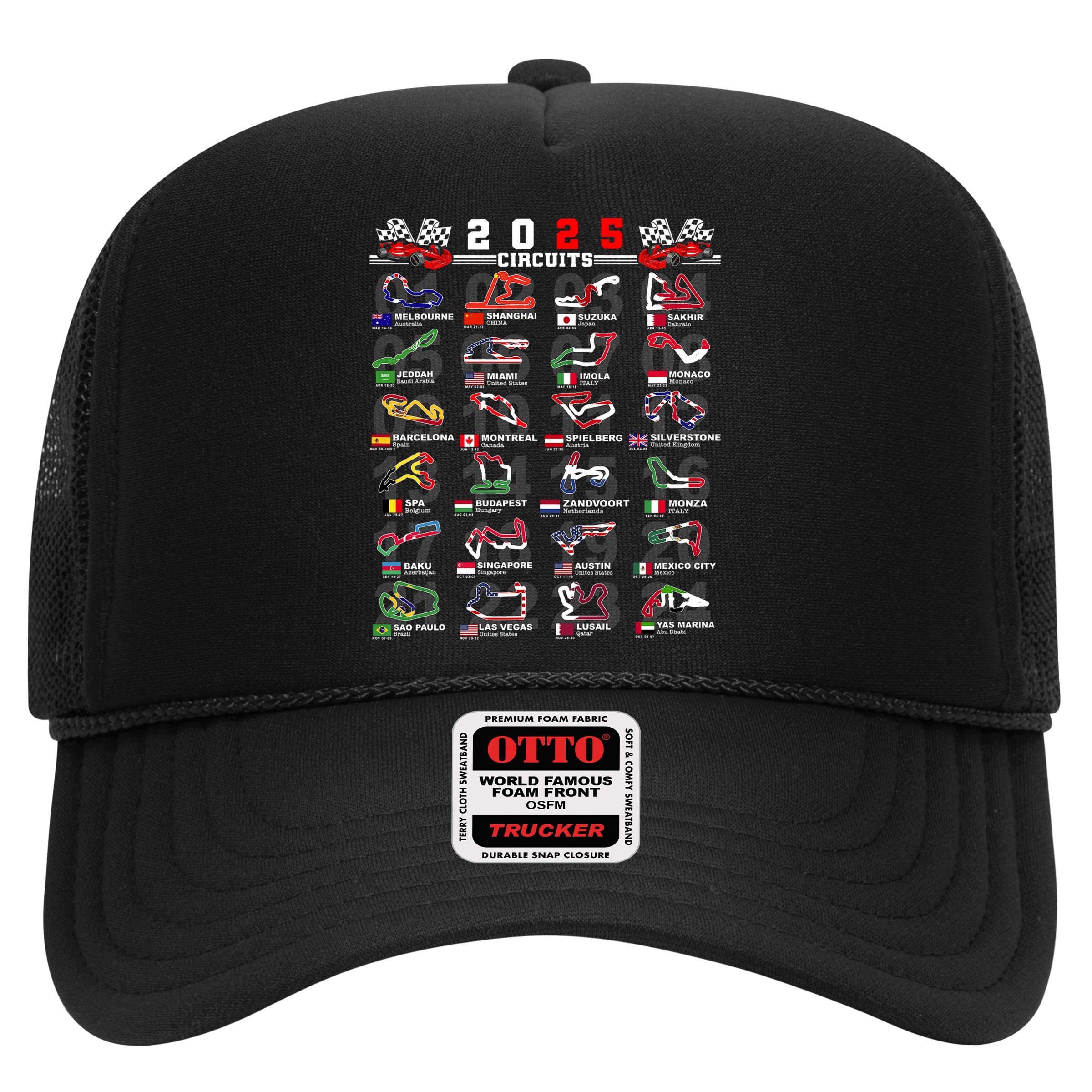 2025 Open Wheel Formula Racing World Circuits Race Tracks Hat