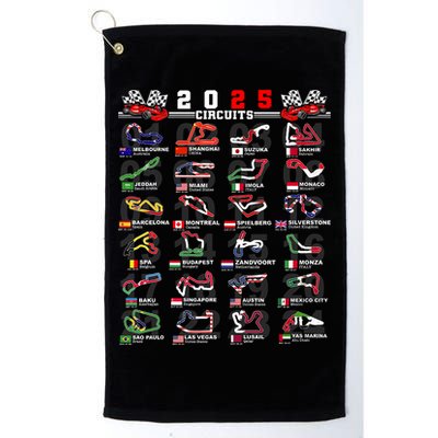 2025 Open Wheel Formula Racing World Circuits Race Tracks Golf Towel