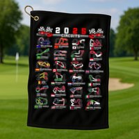 2025 Open Wheel Formula Racing World Circuits Race Tracks Golf Towel