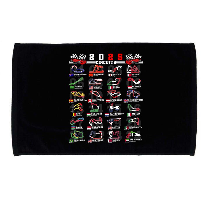 2025 Open Wheel Formula Racing World Circuits Race Tracks Microfiber Hand Towel