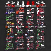 2025 Open Wheel Formula Racing World Circuits Race Tracks Microfiber Hand Towel