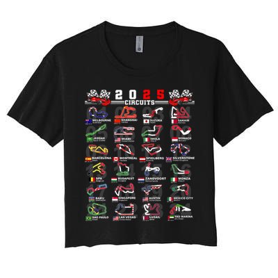 2025 Open Wheel Formula Racing World Circuits Race Tracks Crop Top