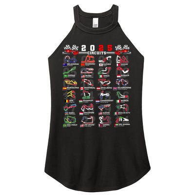 2025 Open Wheel Formula Racing World Circuits Race Tracks Women's Perfect Tri Rocker Tank