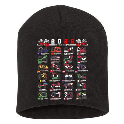 2025 Open Wheel Formula Racing World Circuits Race Tracks Short Acrylic Beanie