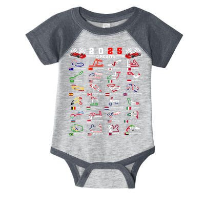 2025 Open Wheel Formula Racing World Circuits Race Tracks Infant Baby Jersey Bodysuit