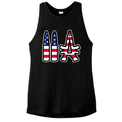 2A Patriotic Ladies PosiCharge Tri-Blend Wicking Tank