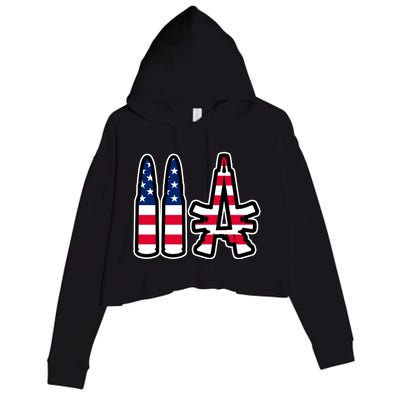 2A Patriotic Crop Fleece Hoodie