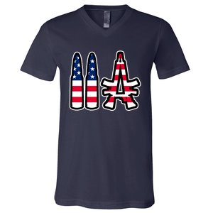 2A Patriotic V-Neck T-Shirt