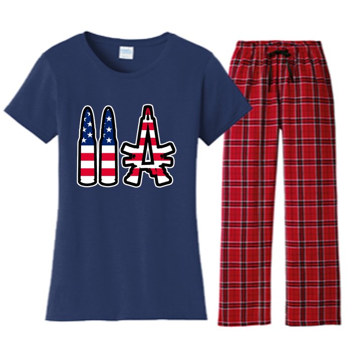 2A Patriotic Women's Flannel Pajama Set