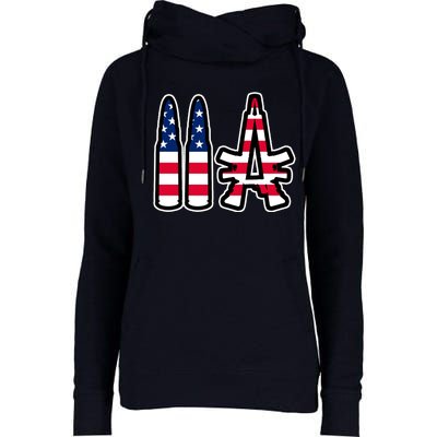 2A Patriotic Womens Funnel Neck Pullover Hood