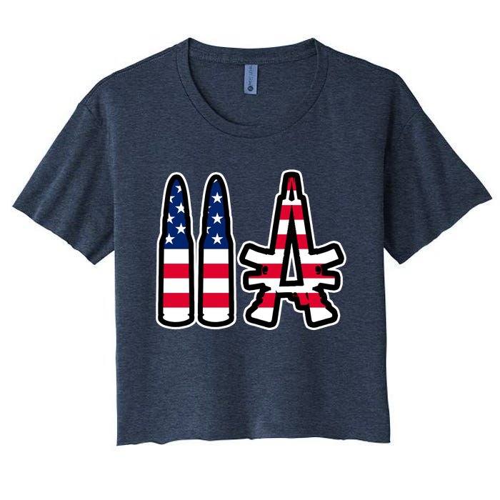 2A Patriotic Women's Crop Top Tee