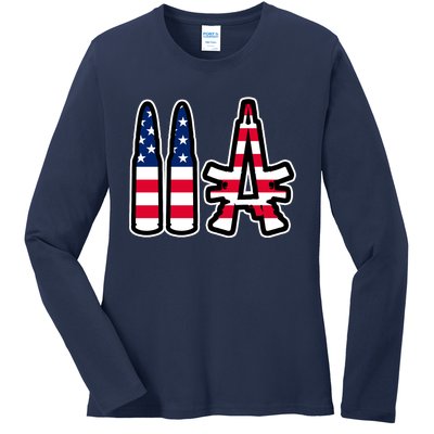 2A Patriotic Ladies Long Sleeve Shirt