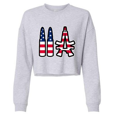 2A Patriotic Cropped Pullover Crew