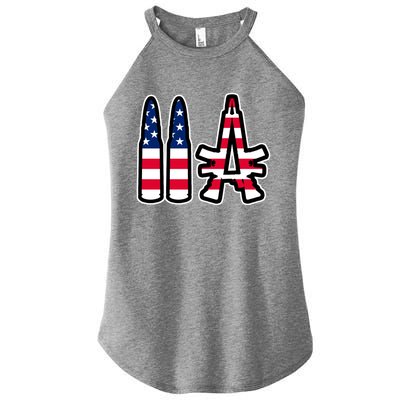 2A Patriotic Women's Perfect Tri Rocker Tank