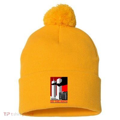 2 Planes 3 Buildings Do The Math Pom Pom 12in Knit Beanie