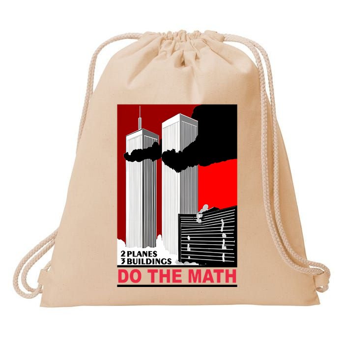 2 Planes 3 Buildings Do The Math Drawstring Bag