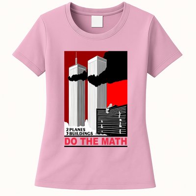 2 Planes 3 Buildings Do The Math Womens T-Shirt