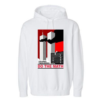 2 Planes 3 Buildings Do The Math Garment-Dyed Fleece Hoodie