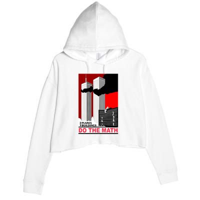 2 Planes 3 Buildings Do The Math Crop Fleece Hoodie