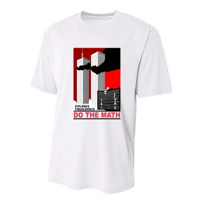2 Planes 3 Buildings Do The Math Youth Performance Sprint T-Shirt