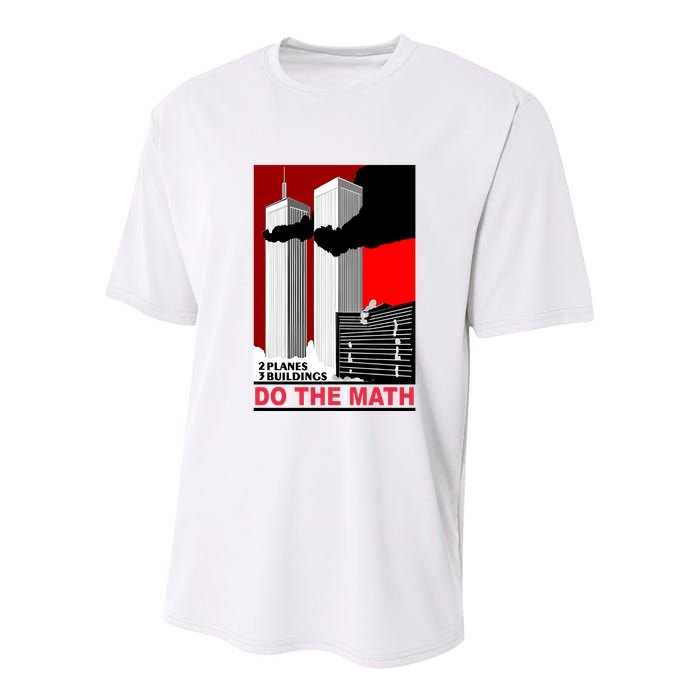 2 Planes 3 Buildings Do The Math Youth Performance Sprint T-Shirt
