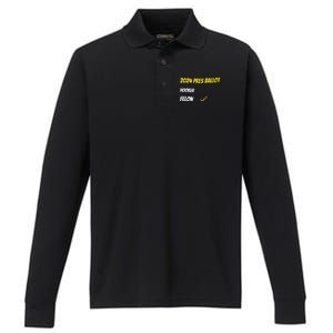 2024 Pres Ballot Hooker Felon Performance Long Sleeve Polo