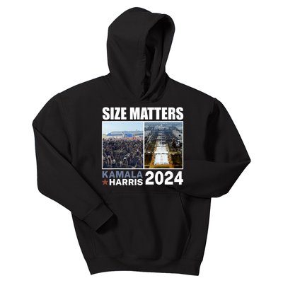 2024 President Campaign Crowd Size Kamala V Trump Kids Hoodie