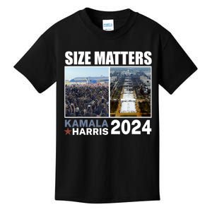 2024 President Campaign Crowd Size Kamala V Trump Kids T-Shirt