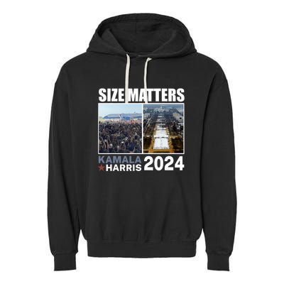 2024 President Campaign Crowd Size Kamala V Trump Garment-Dyed Fleece Hoodie