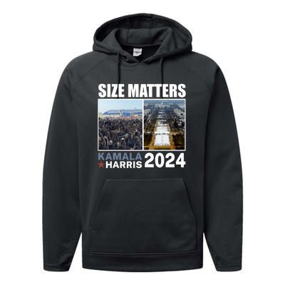 2024 President Campaign Crowd Size Kamala V Trump Performance Fleece Hoodie