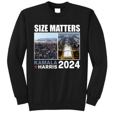 2024 President Campaign Crowd Size Kamala V Trump Tall Sweatshirt