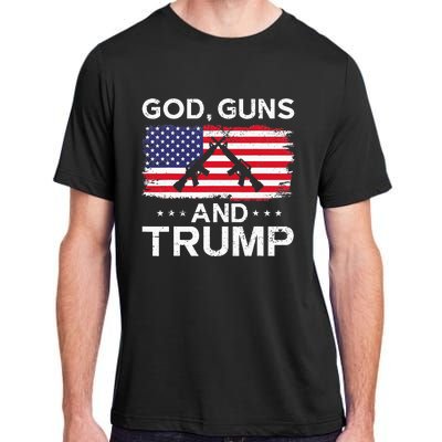 2024 President Donald Trump God Guns And Trump Adult ChromaSoft Performance T-Shirt