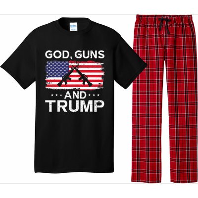 2024 President Donald Trump God Guns And Trump Pajama Set