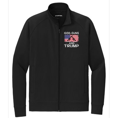 2024 President Donald Trump God Guns And Trump Stretch Full-Zip Cadet Jacket