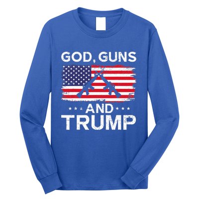 2024 President Donald Trump God Guns And Trump Long Sleeve Shirt