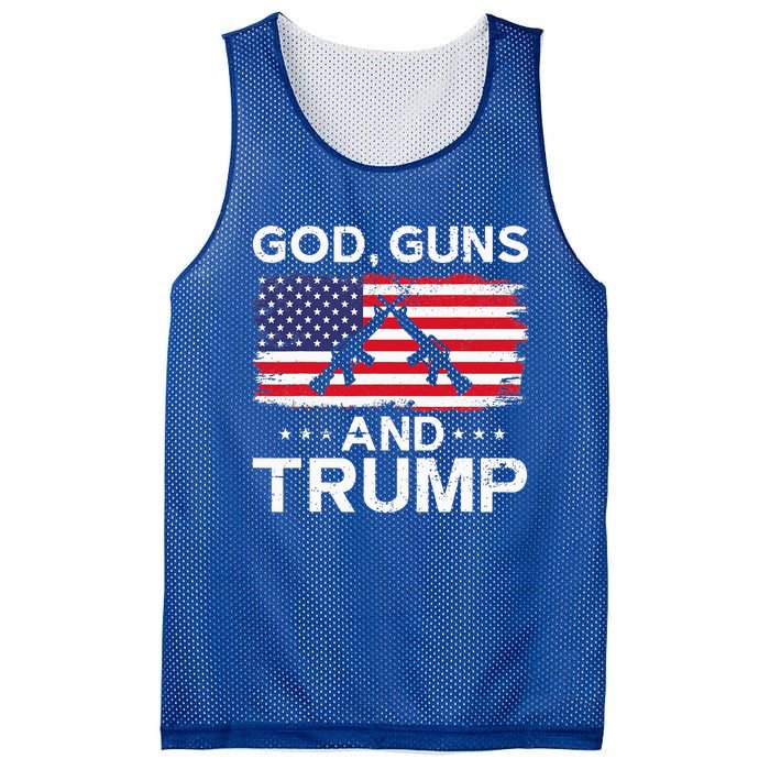 2024 President Donald Trump God Guns And Trump Mesh Reversible Basketball Jersey Tank