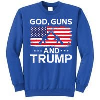 2024 President Donald Trump God Guns And Trump Tall Sweatshirt