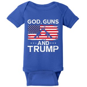 2024 President Donald Trump God Guns And Trump Baby Bodysuit