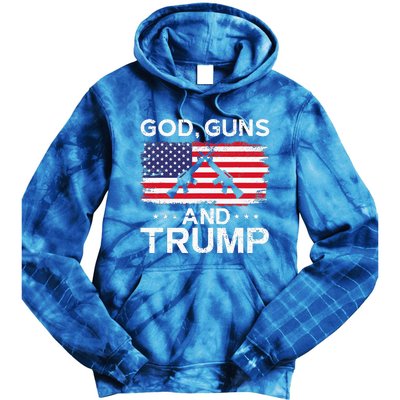 2024 President Donald Trump God Guns And Trump Tie Dye Hoodie