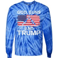 2024 President Donald Trump God Guns And Trump Tie-Dye Long Sleeve Shirt