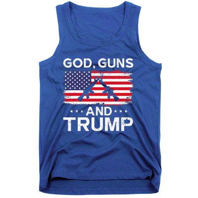 2024 President Donald Trump God Guns And Trump Tank Top